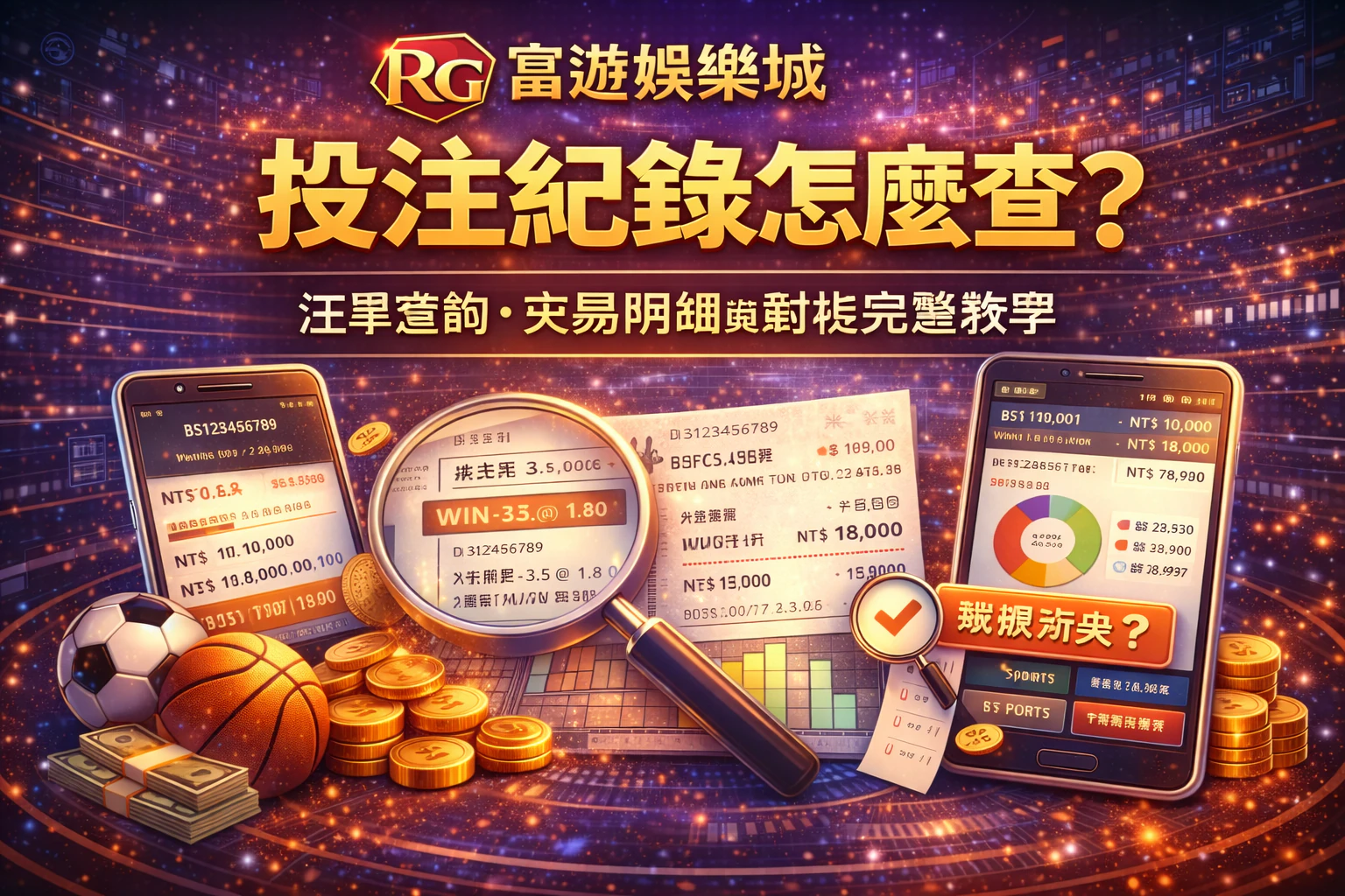 RG富遊娛樂城投注紀錄怎麼查封面圖：注單查詢、交易明細與對帳完整教學