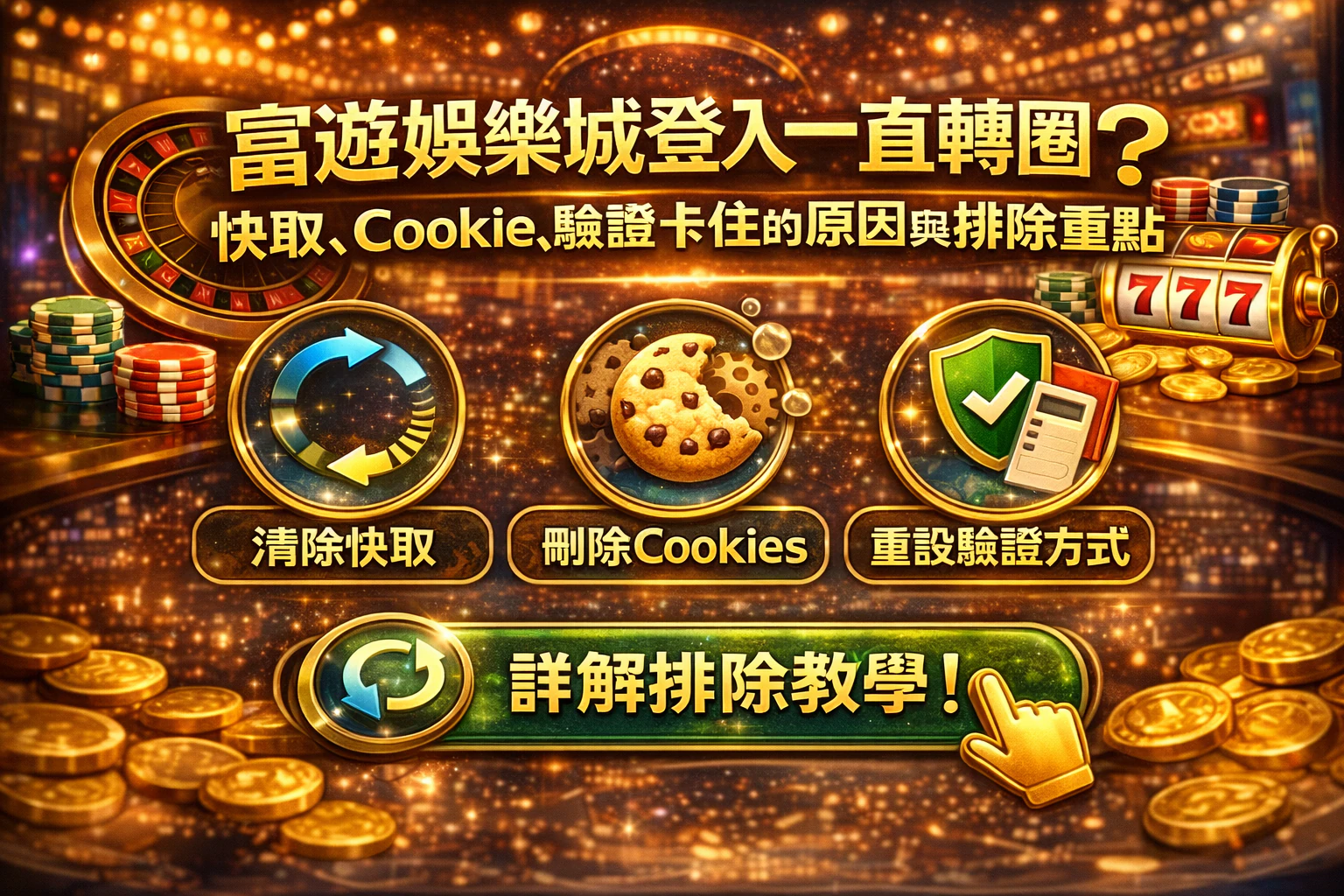 富遊娛樂城登入一直轉圈原因解析:快取、Cookie、驗證回跳與風控挑戰